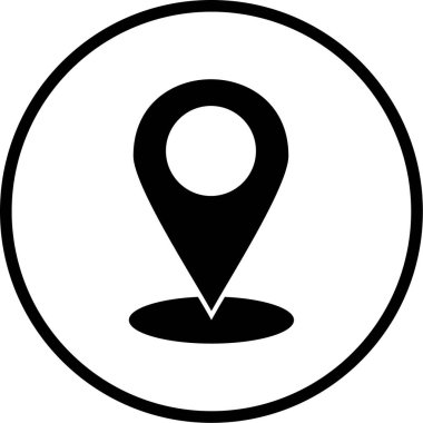 Harita iğnesi. Basit resimleme