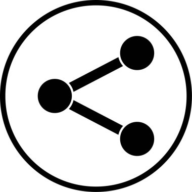 Paylaş. Web simgesi basit illüstrasyon