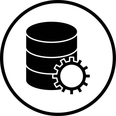 veritabanı. Web simgesi basit illüstrasyon