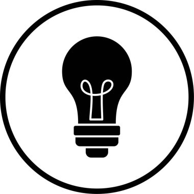Ampul simgesinin vektör illüstrasyonu