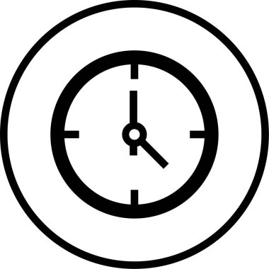 Saat. Web simgesi basit illüstrasyon