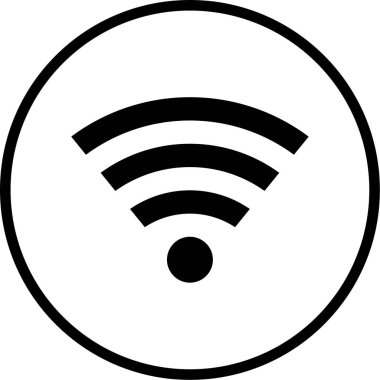 Kablosuz. Web simgesi basit illüstrasyon