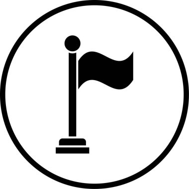 bayrak simgesi, vektör illüstrasyonu