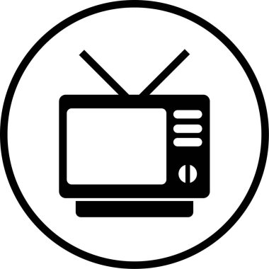 Televizyon. Web simgesi basit illüstrasyon