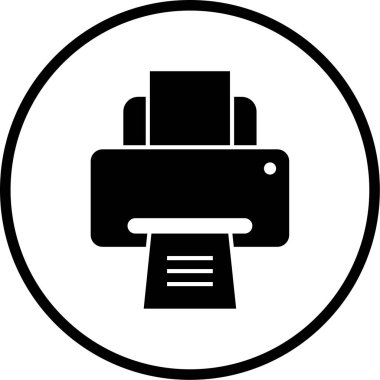 Yazıcı. Web simgesi basit illüstrasyon