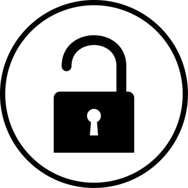 Kilit. Web simgesi basit illüstrasyon