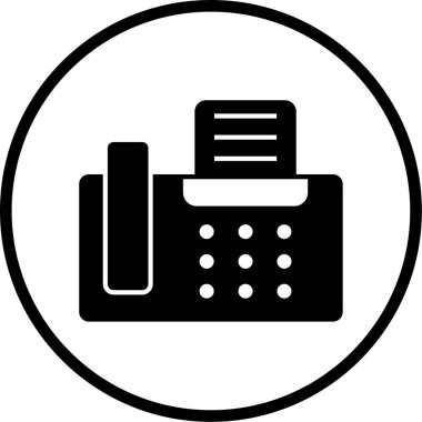 Faks modern simgesinin vektör illüstrasyonu