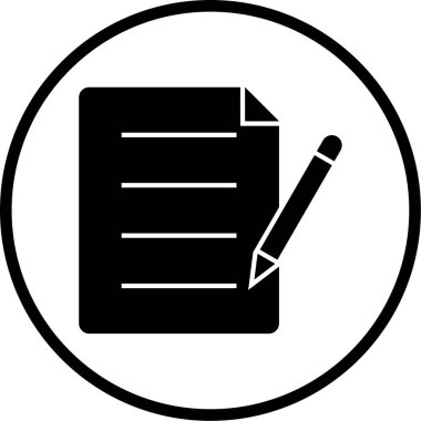 Belge. Web simgesi basit illüstrasyon