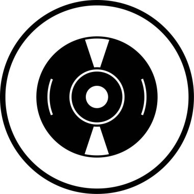 CD mi? Web simgesi basit illüstrasyon