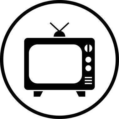 Televizyon. Web simgesi basit illüstrasyon
