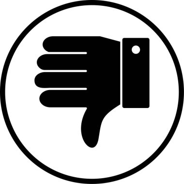 Moda biçimi izole edilmiş arkaplanda başparmağından aşağı simgeye sahip el