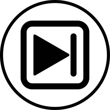 Oynayın. Web simgesi basit illüstrasyon