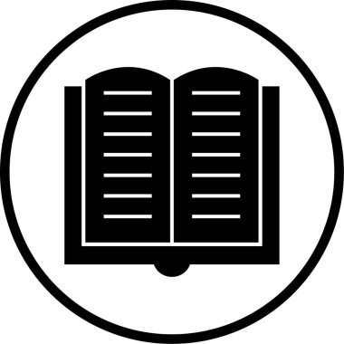 Kitap. Web simgesi basit illüstrasyon