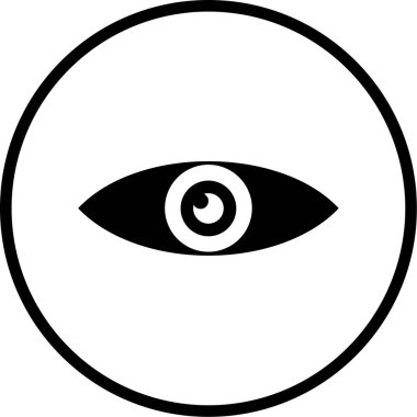 Göz. Web simgesi basit illüstrasyon
