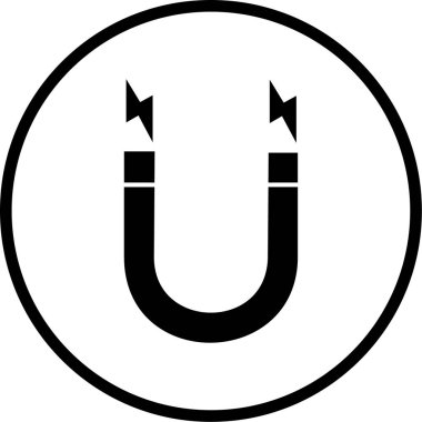 Mıknatıs Web simgesi vektör illüstrasyonu