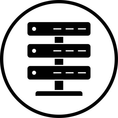 veritabanı. Web simgesi basit illüstrasyon