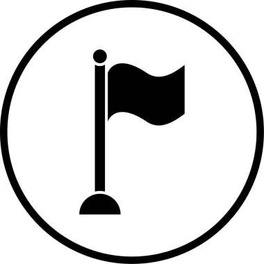 Bayrak simgesinin vektör illüstrasyonu