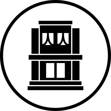 Modern yapı simgesinin vektör illüstrasyonu