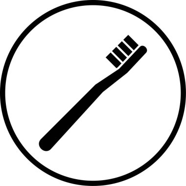 Diş fırçası. Web simgesi basit illüstrasyon