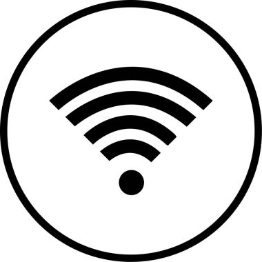 Kablosuz. Web simgesi basit illüstrasyon