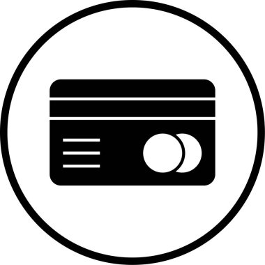 Kredi kartı ikonu vektör illüstrasyonu