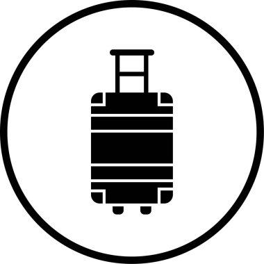 seyahat valiz simgesi, vektör illüstrasyonu