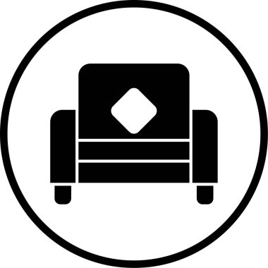 Kanepe. Web simgesi basit illüstrasyon