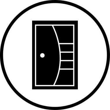 Kapı. Web simgesi basit illüstrasyon