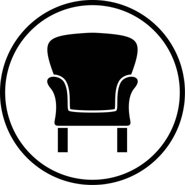 Kanepe. Web simgesi basit illüstrasyon