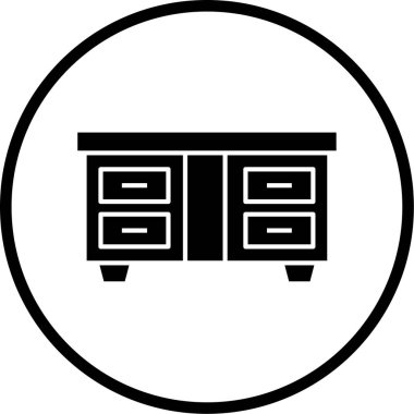 Dolap. Web simgesi basit illüstrasyon