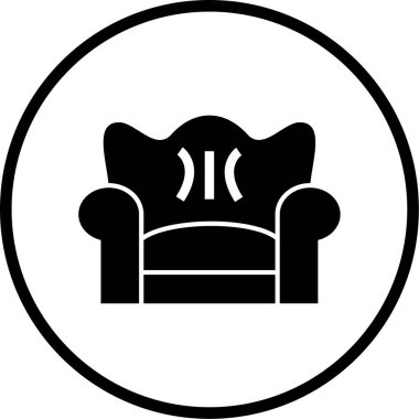 Kanepe. Web simgesi basit illüstrasyon