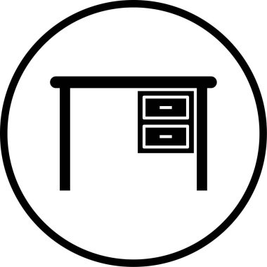 Masa. Web simgesi basit illüstrasyon