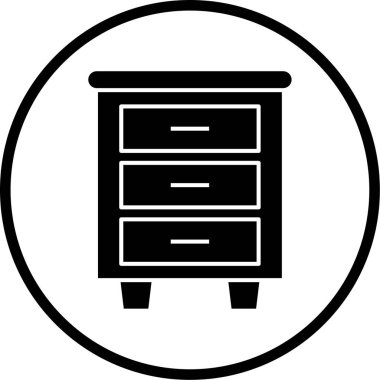 Dolap. Web simgesi basit illüstrasyon