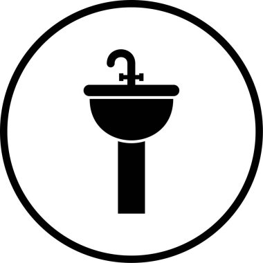 Tuvalet. Web simgesi basit illüstrasyon