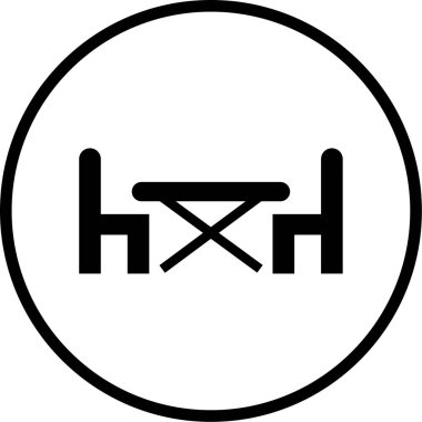 Bir sandalye simgesinin vektör illüstrasyonu