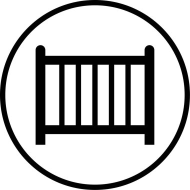 bebek beşiği simgesi, basit vektör illüstrasyonu