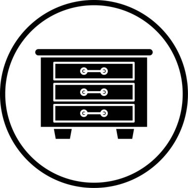 Mobilya Web simgesi basit illüstrasyon