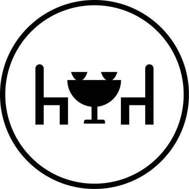 Restoran simgesi vektör illüstrasyonu