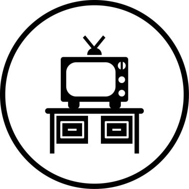 Televizyon. Web simgesi basit illüstrasyon