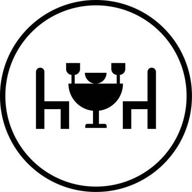 Restoran simgesi vektör illüstrasyonu