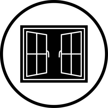 Pencere. Web simgesi basit illüstrasyon