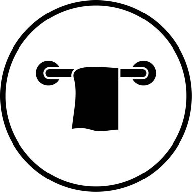 Havlu ikonundan yoksun vektör illüstrasyonu