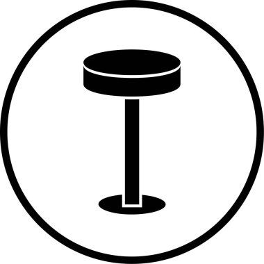 Sandalye ikonu. vektör illüstrasyonu 