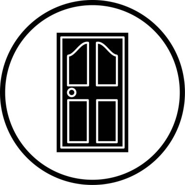 Kapı. Web simgesi basit illüstrasyon