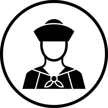 Bir denizci simgesinin vektör çizimi