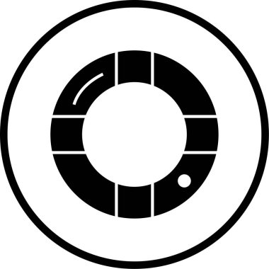 Beyaz arkaplanda izole edilmiş bir cankurtaran simgesi çizimi