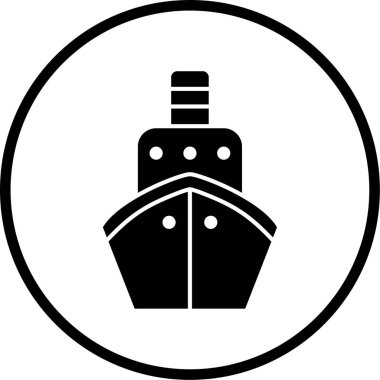 Gemi. Web simgesi basit illüstrasyon