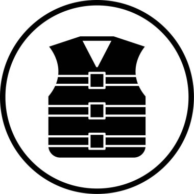 Yelek simgesinin vektör illüstrasyonu 