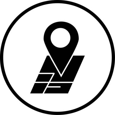 Harita iğnesi. Basit resimleme