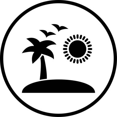 Ada simgesinin vektör illüstrasyonu 